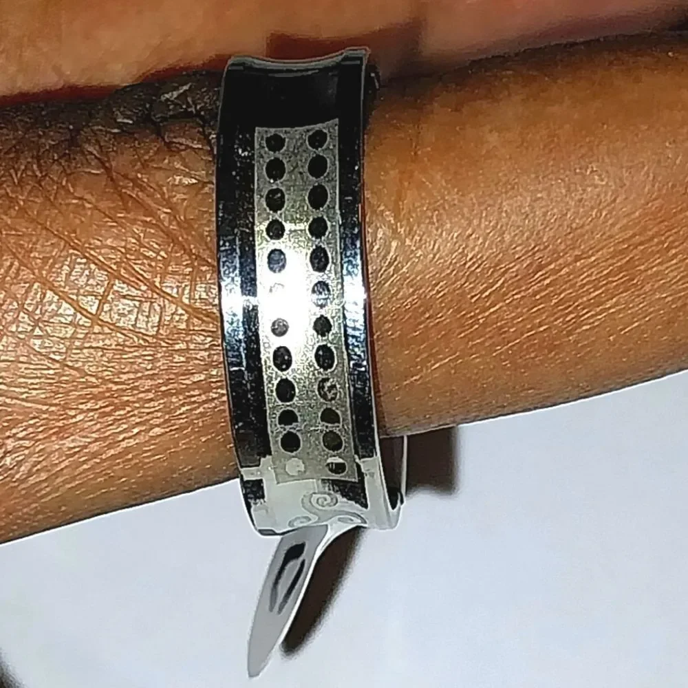 Stainless steel wide band hypoallergenic nickel free Men's ring sz 13